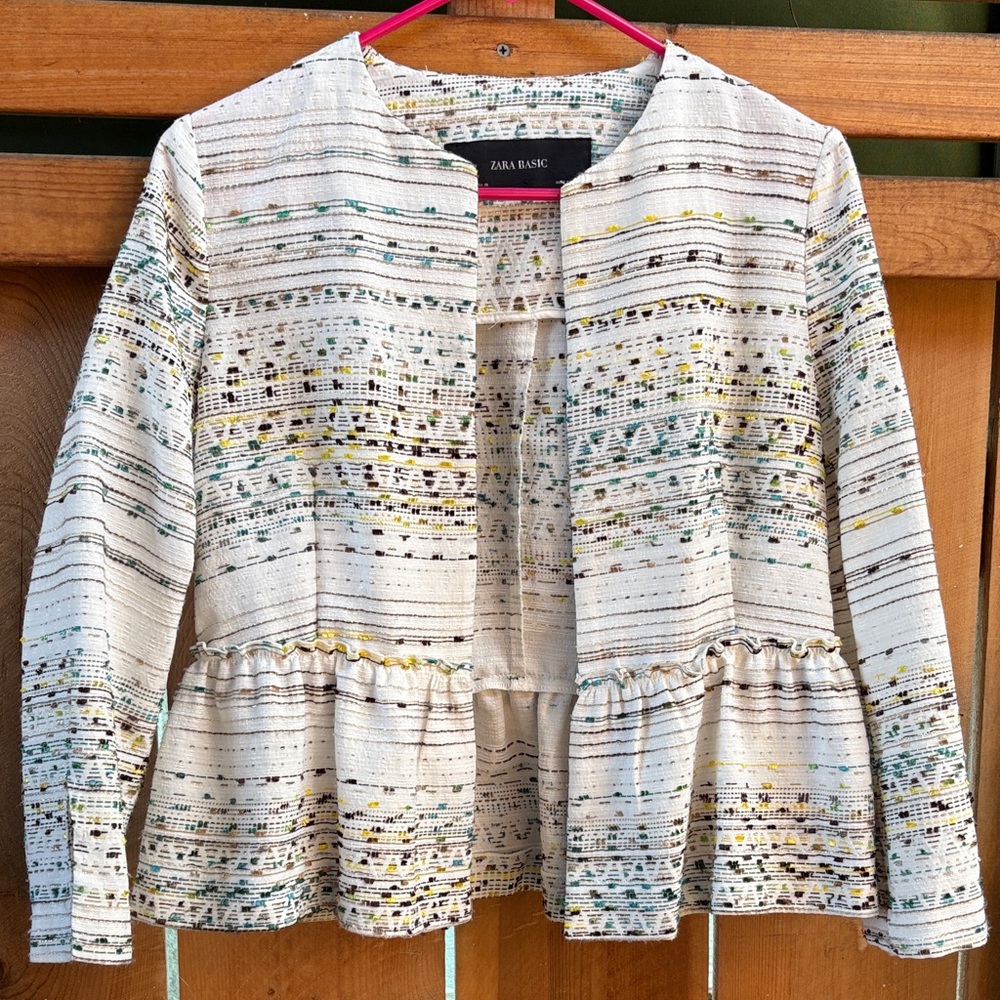 Zara Textured Multicolor Jacket - Picture 1 of 4